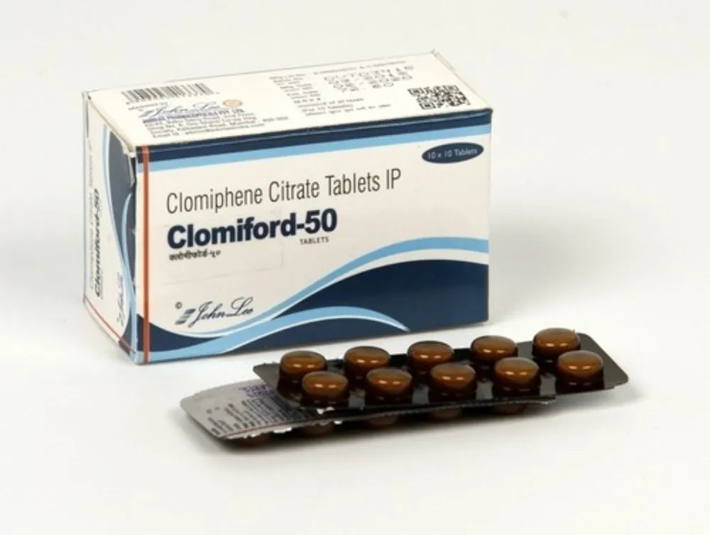 克罗米芬CLOMIBOL药盒与药片展示