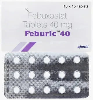 Fabulas非布司他 Feburic 40mg tablets for gout relief, Ajanta packaging.