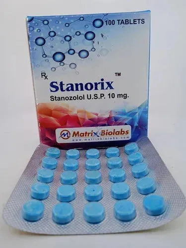 康力龙100片司坦唑醇Winstrol Stanozolol包装展示，蓝色药片排列整齐，特种药物选择。